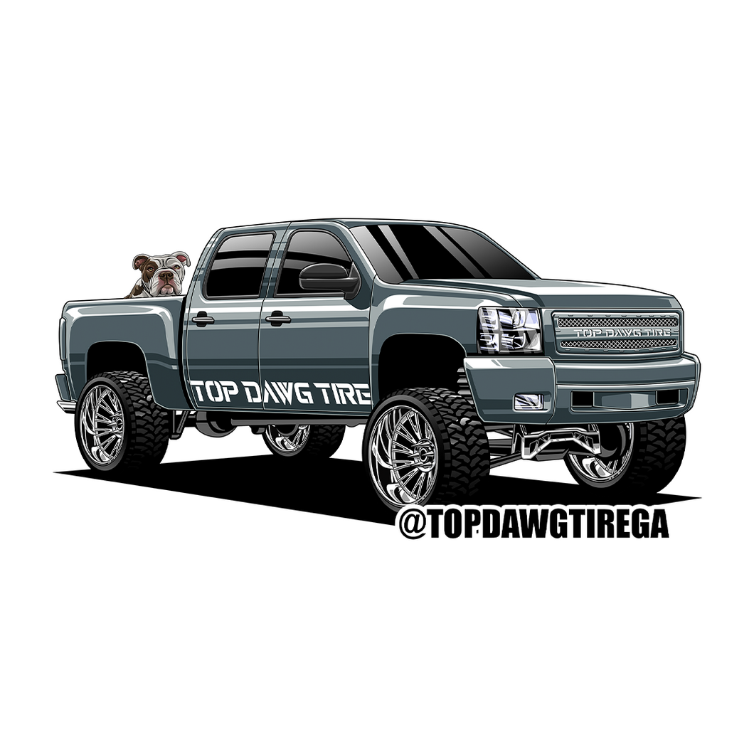 Top Dawg Tire Truck Sticker